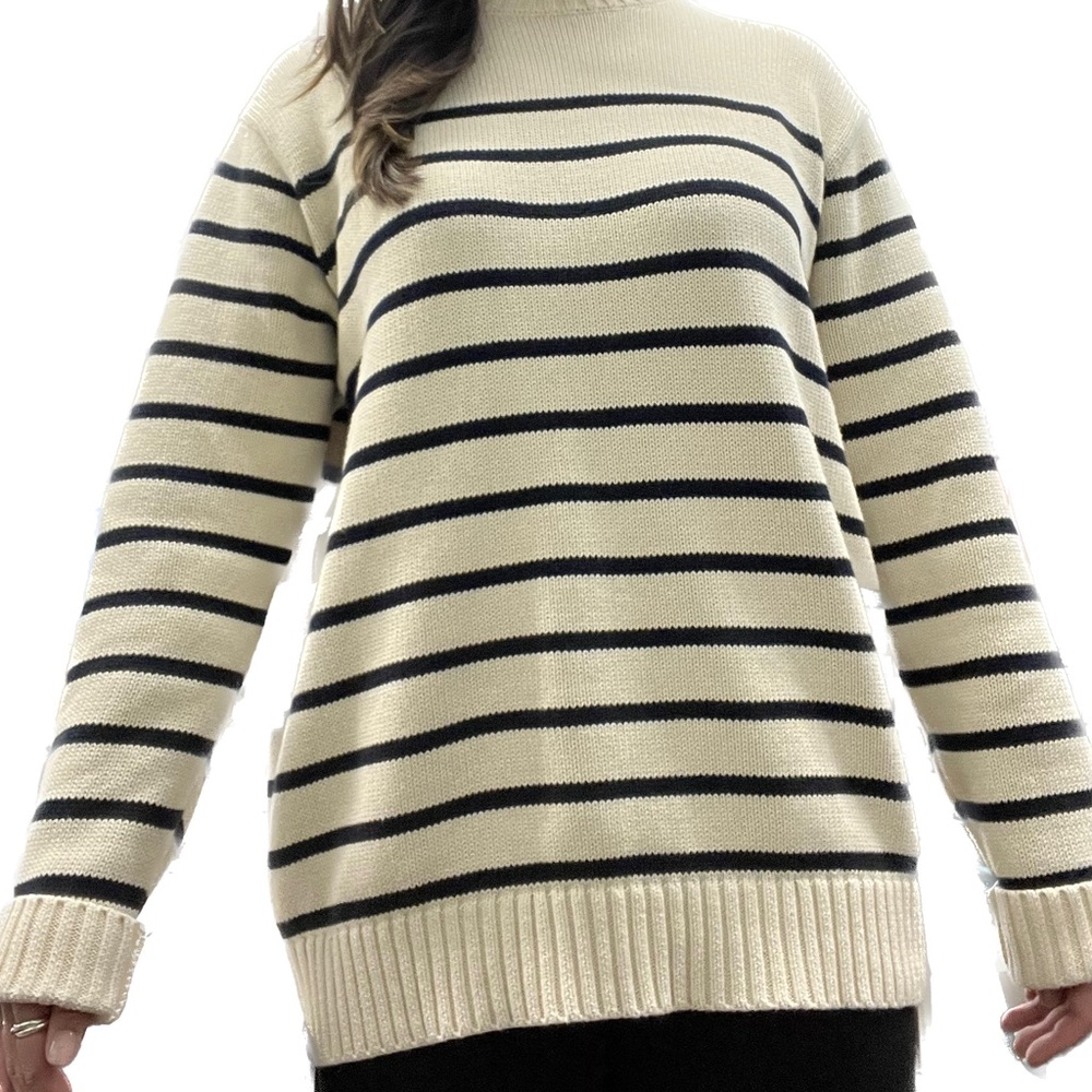 Brianna Thin Stripe Cotton Sweater Brandy Melville